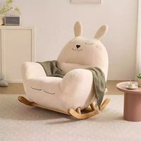 Fauteuil à bascule Lapin Mignon 105x105x95cm, Chaise de Loisirs pour Adulte, Canapé Paresseux, Style Simple, Fauteuil à Bascule Tendance pour Balcon
