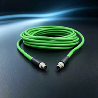 Connecteur mâle M8 à 8 broches avec structure anti-stress réduisant les dommages internes causés par le tirage du câble