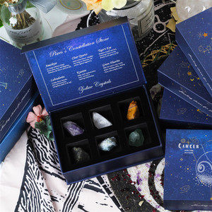 Juego de Piedras de las Doce Constelaciones al por Mayor, Piedras Zodiacales de Cristal Natural, Caja de Regalo, Juego de Constelaciones de <span class=keywords><strong>Cuarzo</strong></span> Reiki para Recuerdos - Product Image 4