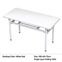 Bureau pliable gain de place, réglable, portable, en MDF, table de travail moderne rectangulaire pour bureau à domicile