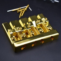 Bridge Bass Metal Premium 4 Senar 82.3*63.5mm Jarak Senar 19mm Bridge Gitar Bass Vintage