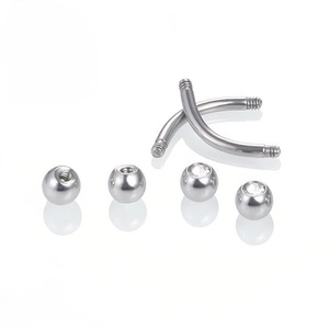 Tige Courbe en Titane F136 G23 pour Piercing, Accessoires DIY, Unisexe, Couleur Naturelle - Product Image 4
