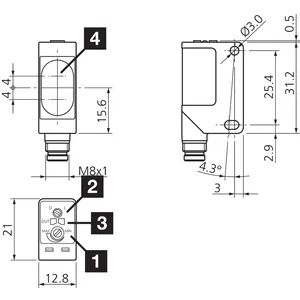 OT31K1000P3-T4 versatile efficient <b>light</b> barriers and sensors in the O-30 universal series - Product Image 2