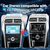 Pour Ford Explorer 2011 2019, autoradio Android 10 pouces, 6 Go de RAM, 128 Go de stockage haute capacité, lecteur audio, navigation GPS, écran tactile