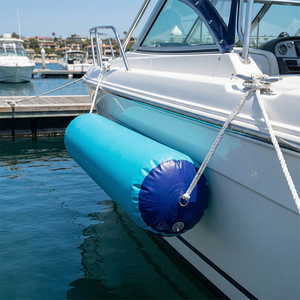 HOMFUL Fender Perahu Tiup Ekstra Panjang 10ft, Kain Jaring PVC, Bumper Silinder Tugas Berat untuk Dermaga Perahu Ponton - Product Image 6