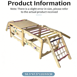 Estructura de Madera para Trepar, Gimnasio Interior para Niños, Madera Natural para Niños, Parque Infantil Interior, Juguete de Juego Montessori - Product Image 5