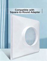 Diffuseur d'air carré à rond en ABS pour plafond, 600x600mm, avec maille fine, pour bureau, hôtel, hôpital