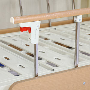 Хит продаж, медицинская деревянная Больничная койка с 2 ручками, регулируемая простая ручная Больничная койка домашнего использования, подъемная кровать - Product Image 3