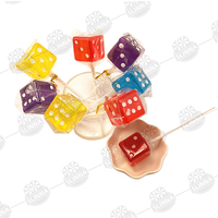 Sucettes en gros Halal en forme de dés, bonbons durs créatifs en forme de cube, saveur fruitée, pour fêtes d'enfants