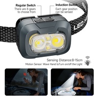 Lampe frontale LED étanche de nouvelle génération, longue durée de vie de la batterie, légère, rechargeable, blanc chaud, ultra-lumineuse, pour le camping, la course nocturne