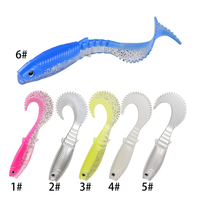 Nouvel ensemble de 3 leurres souples de 7 cm, 10 cm et 12 cm, couleurs vives, lumineux, multi-sections, queue longue courbée, style nageur, pour la pêche