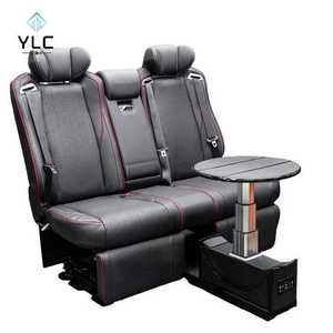 เตียงโซฟาหนัง VIP ปรับได้ที่นั่งในรถ <span class=keywords><strong>Volkswagen</strong></span> Multivan <span class=keywords><strong>Caravelle</strong></span> ใช้ได้กับสปรินเตอร์รถตู้วีโต - Product Image 1