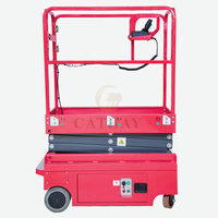 Ascenseur mobile électrique hydraulique de ciseaux de chenille de mini batterie autopropulsée de terrain accidenté d'homme
