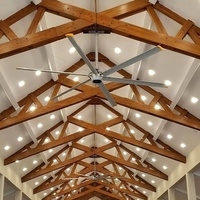 Ventilateur de plafond industriel HVLS de 16 pieds avec moteur BLDC et engrenage, 6 pales, 220V/380V
