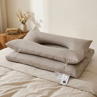 Oreiller de massage par traction pour la colonne cervicale avec tissu confortable et protection des oreilles pour adultes dormant sur le côté
