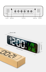 Wholesale factory price <strong>desktop</strong> digital led alarm <strong>clock</strong> wall <strong>clock</strong> with <strong>temperature</strong> - Product Image 4