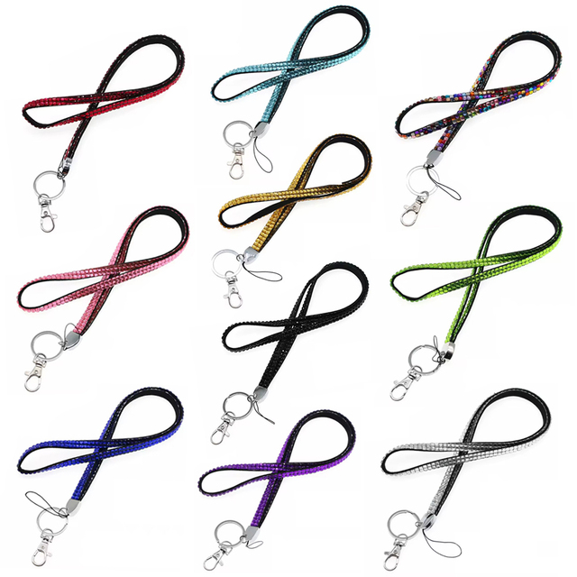 High Quality Bling Rhinestone Crystal Neck Strap Lanyard for ID Badge Key & Nurse Accessories