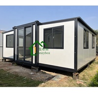 Maison préfabriquée extensible 2026 avec panneaux en acier et sandwich, facile à installer, 2 à 3 chambres, 1 salle de bain, maison pour grand-mère