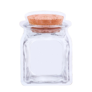 Bán buôn đặc biệt hình mờ <span class=keywords><strong>PP</strong></span> Ziplock bao bì túi đứng lên Mason Jar thiết kế cho thực phẩm nướng đồ ăn nhẹ cửa sổ rõ ràng - Product Image 1