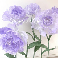 Fête de mariage EG-WD266 violet Quinceanera 15 décorations de fête d'anniversaire debout géant violet Organza fleur