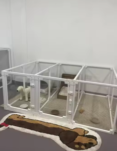 Clôture pour animaux de compagnie <span class=keywords><strong>portable</strong></span> en acrylique transparent à 4-12 panneaux, clôture pliable pour chien d'intérieur - Product Image 6