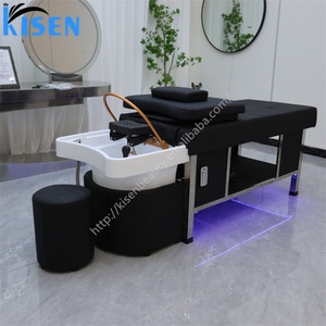 Lavacabezas Kisen Estilo Europeo con Arco de Agua, Domo de Sauna, Luz LED y Vaporizador, Diseño Ergonómico para la Comodidad del Cliente - Product Image 2