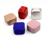 Boîtes métalliques 60*60*35mm, petite boîte en étain, mini boîte à thé carrée en métal, emballage métallique universel, boîte vide