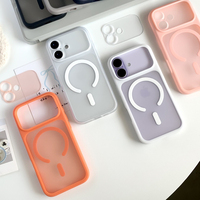 MOQ 500 Casing HP Hybrid Berkualitas Tinggi Anti Benturan dengan Penyangga, Kamera Dapat Dilepas, Magnetik, dan Lapisan Matte untuk iPhone 17 16 15 ProMax