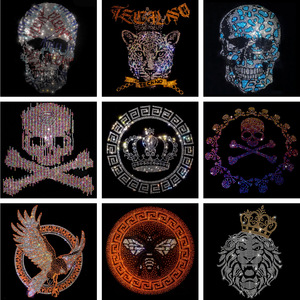 Factory Wholesale Price Cheer Bling Hotfix Custom Rhinestone Heat <strong>Transfer</strong> Design <strong>Iron</strong> <strong>on</strong> T-shirt And Coat - Product Image 2