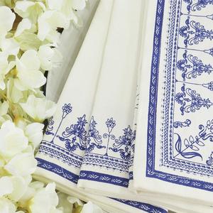 Serviettes en tissu de coton 100% d'été ethnique 18x18 tissu de lin imprimé de style uni doux et durable réutilisable pour les déjeuners de mariage - Product Image 2