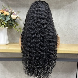 Parrucca Lunga Riccioluta con Frontale in Pizzo, Miscela di Capelli Umani e Sintetici, Nuovo Stile - Product Image 4