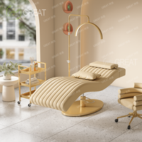 Offres Spéciales moderne luxe blanc et rose frontières Salon de beauté Table de Massage cosmétique visage Spa lit inclinable cils cils lit