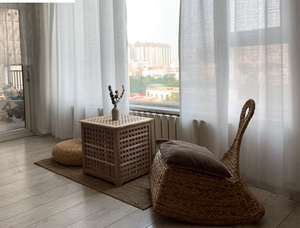 Usine Fournisseur Rideau Tissu <span class=keywords><strong>Lin</strong></span> Style Transparent Sheer Voile Tissu De Rideau Pour Le Salon - Product Image 3