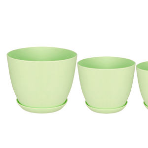 Pots de plantes de serre en plastique en gros d'usine Pots de fleurs ronds durables avec plateau <span class=keywords><strong>pour</strong></span> jardins de fleurs - Product Image 4