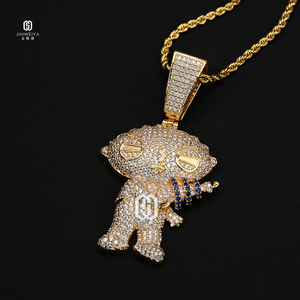 Pendentif Personnage de Dessin Animé Créatif Sidan Family Guy, Micro-Incrusté de Zircon, Accessoire de Mode Hip Hop pour Hommes - Product Image 2