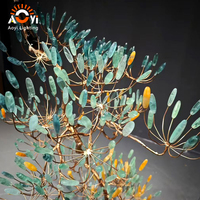 Luminaire suspendu en forme d'arbre bonsaï artistique, inspiré du zen, en pierre, pour intérieur haut de gamme