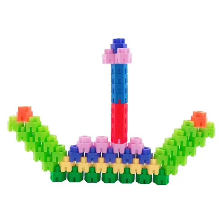 ของเล่นพลาสติกบล็อกก่อสร้างสำหรับเด็กอายุ3-13ปีปริศนาสำหรับเด็กผู้หญิงและเด็กผู้ชายเด็กทารกประกอบบล็อกก่อสร้างหกเหลี่ยม