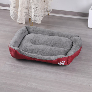 Large <b>Small</b> Multicolor Pet Products Modern Cotton Cat Dog Bed Heating Teddycow Cushion Bed - Product Image 5