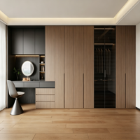 Système de dressing moderne de luxe, armoire minimaliste italienne avec éclairage LED, meuble de rangement modulaire personnalisé pour chambre et salon