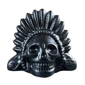 นกหวีดเซรามิคโอคาริน่ารูปผี สำหรับฮาโลวีน แอซเท็ก เทพแห่งความตาย นกหวีดเสียงกรีดร้องสยองขวัญ ของเล่นคลายเครียด อุปกรณ์เชียร์ลีดเดอร์ - Product Image 1