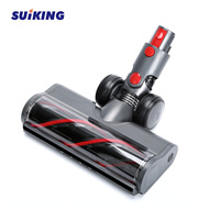 Brosse motorisée à gros rouleaux pour tapis et sols, tête de brosse électrique turbo avec lumière LED pour aspirateurs V7 V8 V10 V11, pour garage et usage domestique