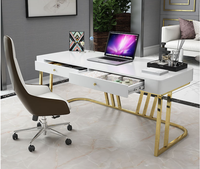 Bureau d'ordinateur de bureau moderne en marbre, tablette, vente en gros, nouveaux produits, simple