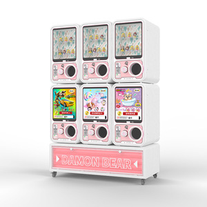 Machine à gachapon à pièces blanche avec des capsules de bonbons rebondissantes, des jeux amusants et des attractions - Product Image 1