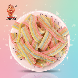 <span class=keywords><strong>Caramelle</strong></span> Gommose alla Liquirizia Colorate a Forma di Cintura Lunga, Nuovo Design della Fabbrica Lechao, Snack Halal, <span class=keywords><strong>Caramelle</strong></span> Acide per Vendita all'Ingrosso - Product Image 1