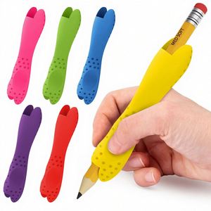 Agarraderas de Silicona para Lápices para Niños y Adultos, Ayuda Ergonómica para la Escritura, Soporte de Doble Extremo para una Postura Correcta al Agarrar el Lápiz - Product Image 1
