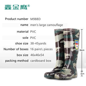 2022 באיכות גבוהה תעשייתי בנייה שמן חומצה ובסיס עמיד PVC גומי ירוק הסוואה וולינגטון מגפיים - Product Image 2