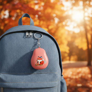 Porte-clés personnalisé en plastique ABS et peluche avec son à déclenchement par bouton-poussoir, enregistrable avec pile AG13, pour cadeau promotionnel - Product Image 1