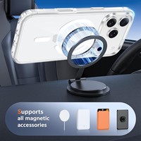 Coque de téléphone magnétique transparente antichoc avec airbag pour iPhone 17 Pro Max / iPhone 16, résistante aux rayures, anti-jaunissement, avec