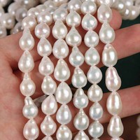 Perles de culture d'eau douce naturelles baroques en forme de goutte de 8-9 mm en gros pour la fabrication de colliers semi-finis DIY pour la bijouterie