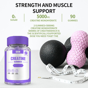 Gummies de créatine personnalisées en couleur et en saveur, fabrication sous contrat OEM, faible MOQ, créatine monohydratée micronisée en vrac, croissance <span class=keywords><strong>musculaire</strong></span> pour adultes - Product Image 2